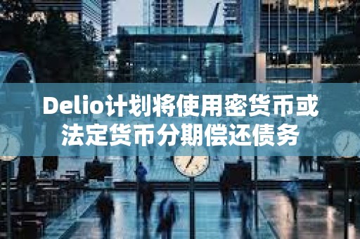 Delio計(jì)劃將使用密貨幣或法定貨幣分期償還債務(wù)