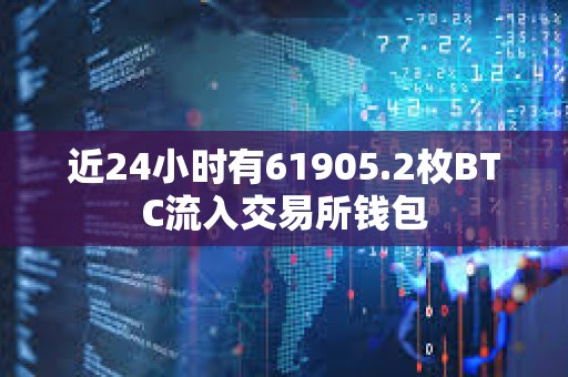 近24小時有61905.2枚BTC流入交易所錢包