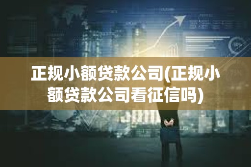 正規小額貸款公司(正規小額貸款公司看征信嗎) 正規小額貸款公司(正規小額貸款公司看征信嗎)