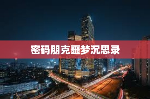 密碼朋克噩夢沉思錄