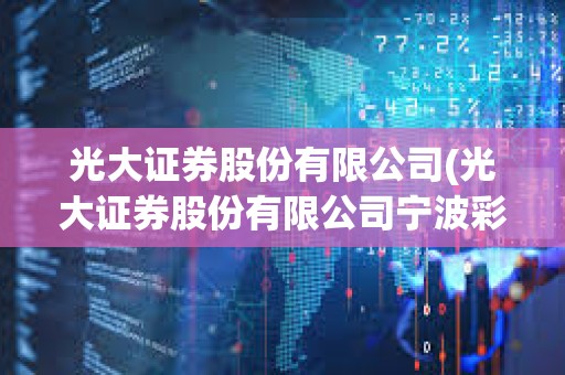光大證券股份有限公司(光大證券股份有限公司寧波彩虹北路證券營業部) 光大證券股份有限公司(光大證券股份有限公司寧波彩虹北路證券營業部)