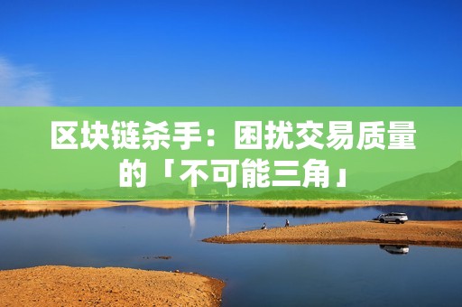 區(qū)塊鏈殺手：困擾交易質(zhì)量的「不可能三角」