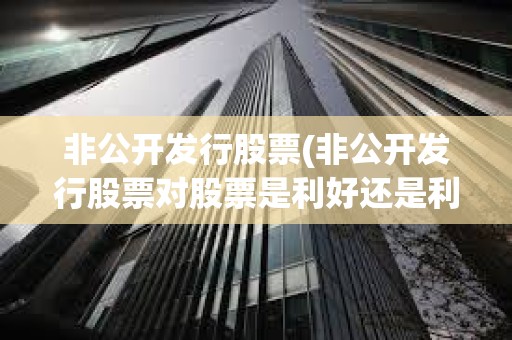 非公開發(fā)行股票(非公開發(fā)行股票對(duì)股票是利好還是利空)