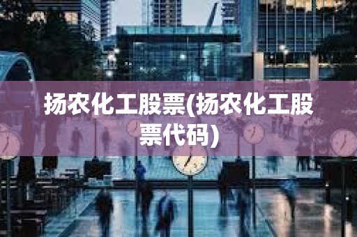 揚農化工股票(揚農化工股票代碼)