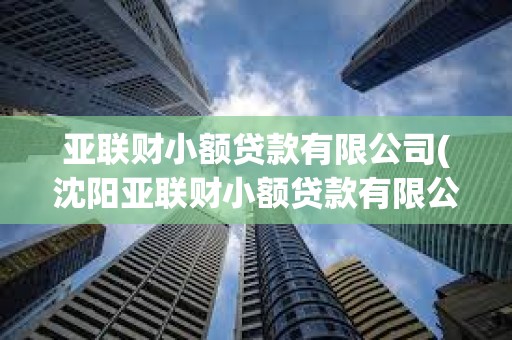 亞聯財小額貸款有限公司(沈陽亞聯財小額貸款有限公司)