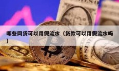 哪些網貸可以用假流水（貸款可以用假流水嗎）