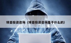 項(xiàng)目投資咨詢（項(xiàng)目投資咨詢是干什么的）