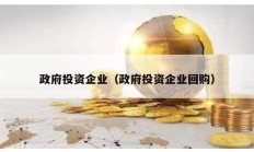 政府投資企業（政府投資企業回購）