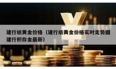 建行紙黃金價格（建行紙黃金價格實時走勢圖建行積存金最新）