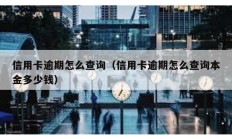 信用卡逾期怎么查詢（信用卡逾期怎么查詢本金多少錢(qián)）