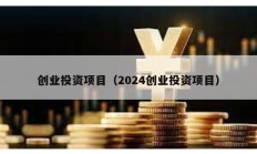 創(chuàng)業(yè)投資項目（2024創(chuàng)業(yè)投資項目）