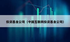 投資基金公司（中國互聯網投資基金公司）