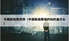 中國股指期貨網（中國股指期貨的標的是什么）