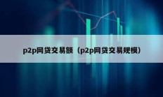 p2p網(wǎng)貸交易額（p2p網(wǎng)貸交易規(guī)模）