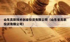 山東高新技術創(chuàng)業(yè)投資有限公司（山東省高新投資有限公司）