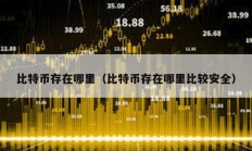 比特幣存在哪里（比特幣存在哪里比較安全）