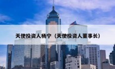 天使投資人楊寧（天使投資人董事長）