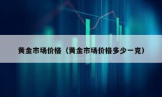 黃金市場價(jià)格（黃金市場價(jià)格多少一克）